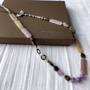 Silpada Field of Lavender Amethyst Sterling 925 Long Necklace